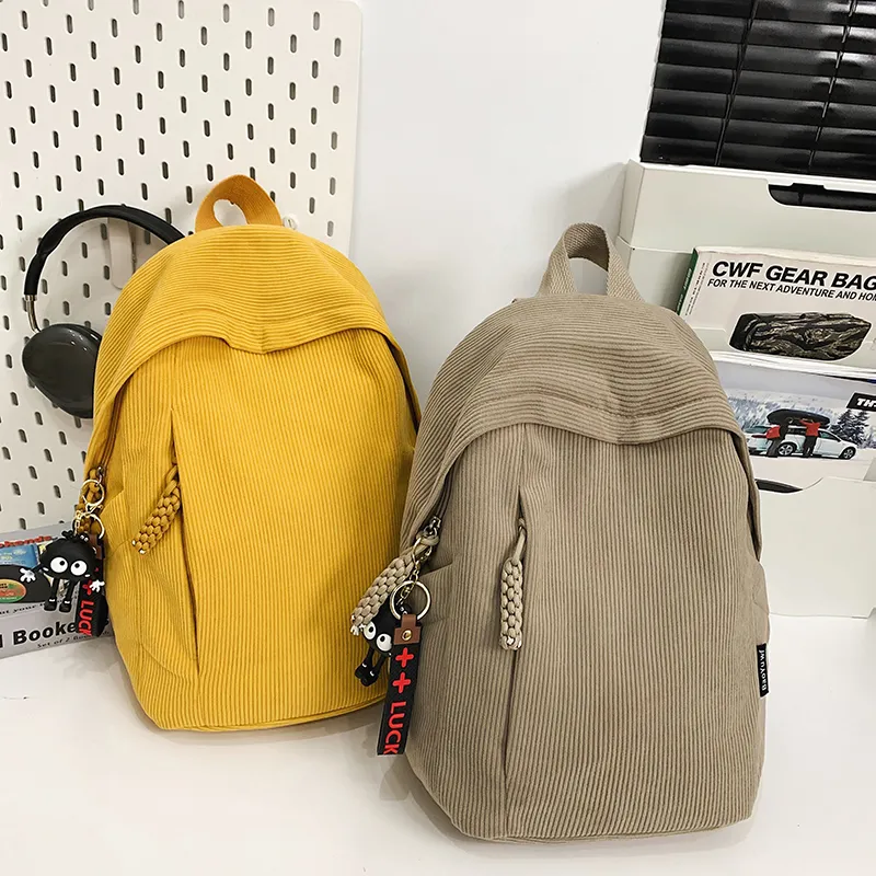 KAMLUI Corduroy Backpack Regular Women's Multicolor-13