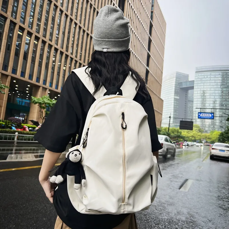 KAMLUI Nylon Backpack Regular Unisex Ecru/Black/Burgundy/Khaki-6