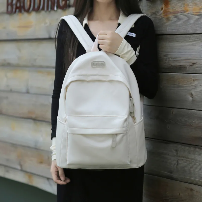 KAMLUI Nylon Backpack Unisex Black/White/Gray/Purple/Blue-3