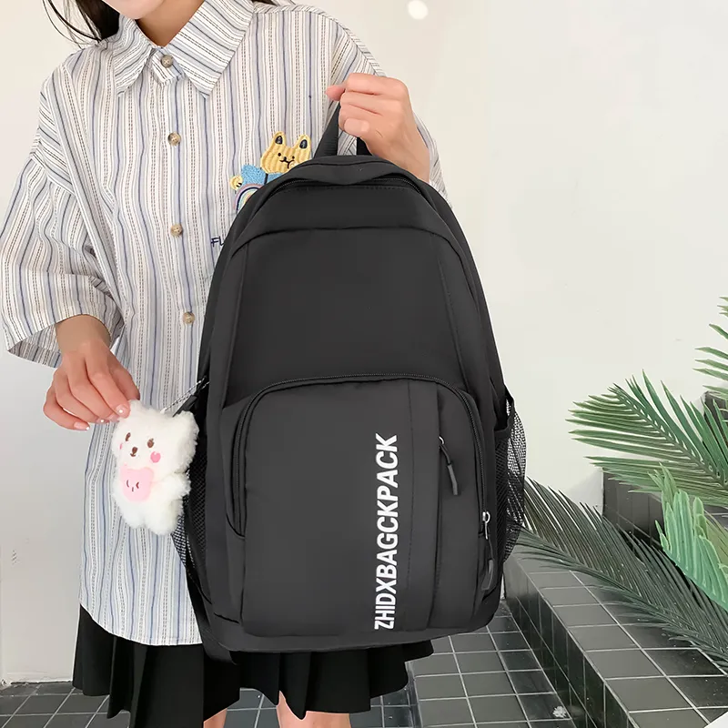 KAMLUI Nylon Backpack Regular Unisex Ivory/Black/Light Green/Light Blue-8