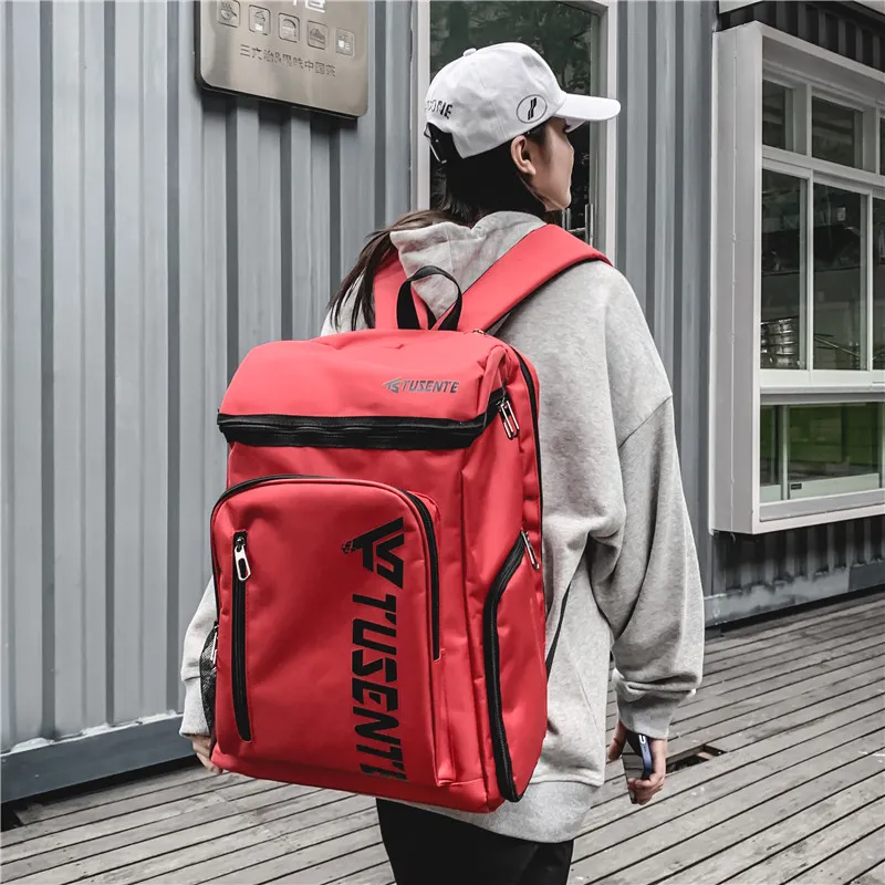KAMLUI Oxford Backpack Regular Unisex Gray/Black/Red-15