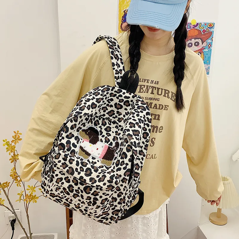 KAMLUI Nylon Backpack Unisex White/Black/Green/Brown-5