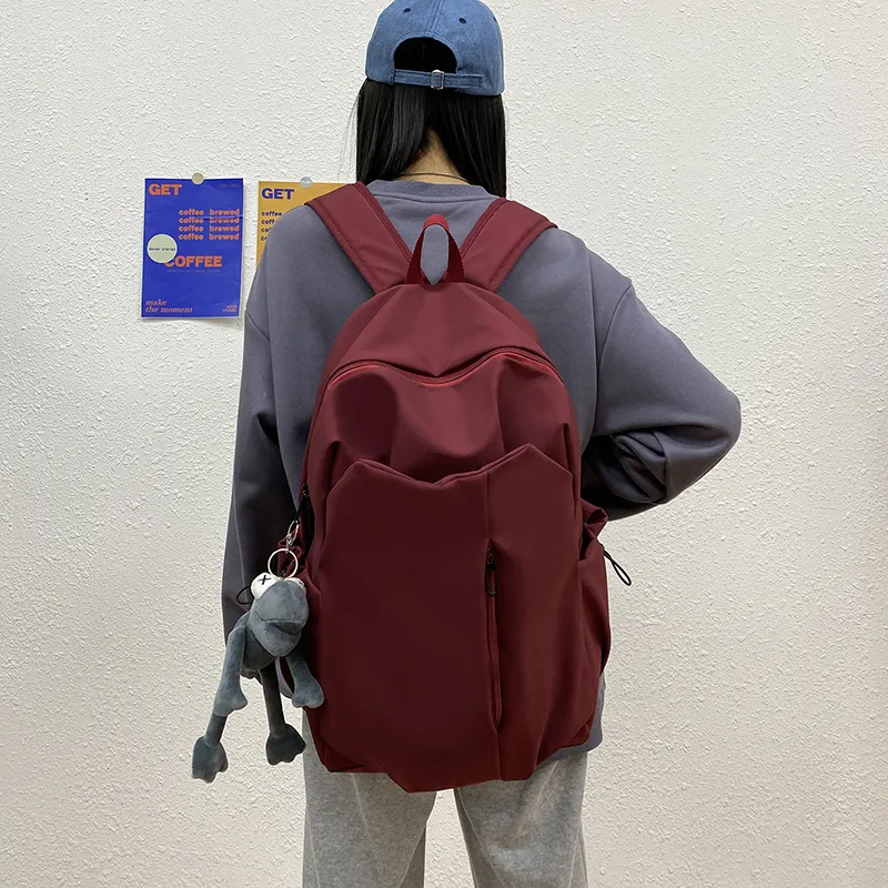 KAMLUI Nylon Backpack Unisex Ecru/Gray/Black/Burgundy-23