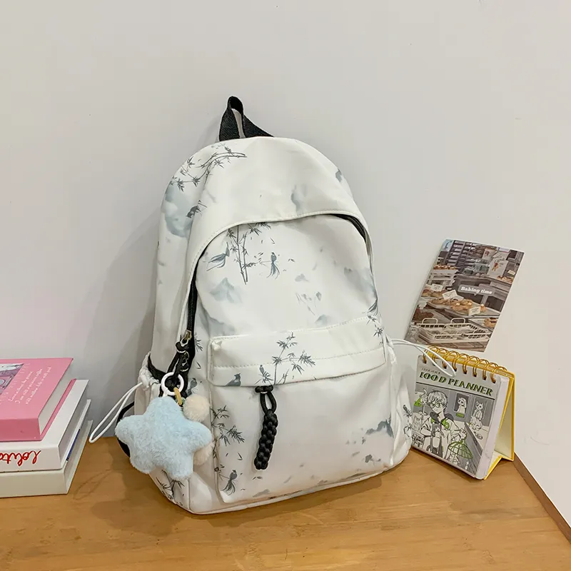KAMLUI Nylon Backpack Regular Unisex Black/Pink/Green/Blue-4