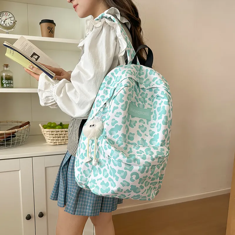 KAMLUI Nylon Backpack Unisex Pink/Green/Blue/Black-9