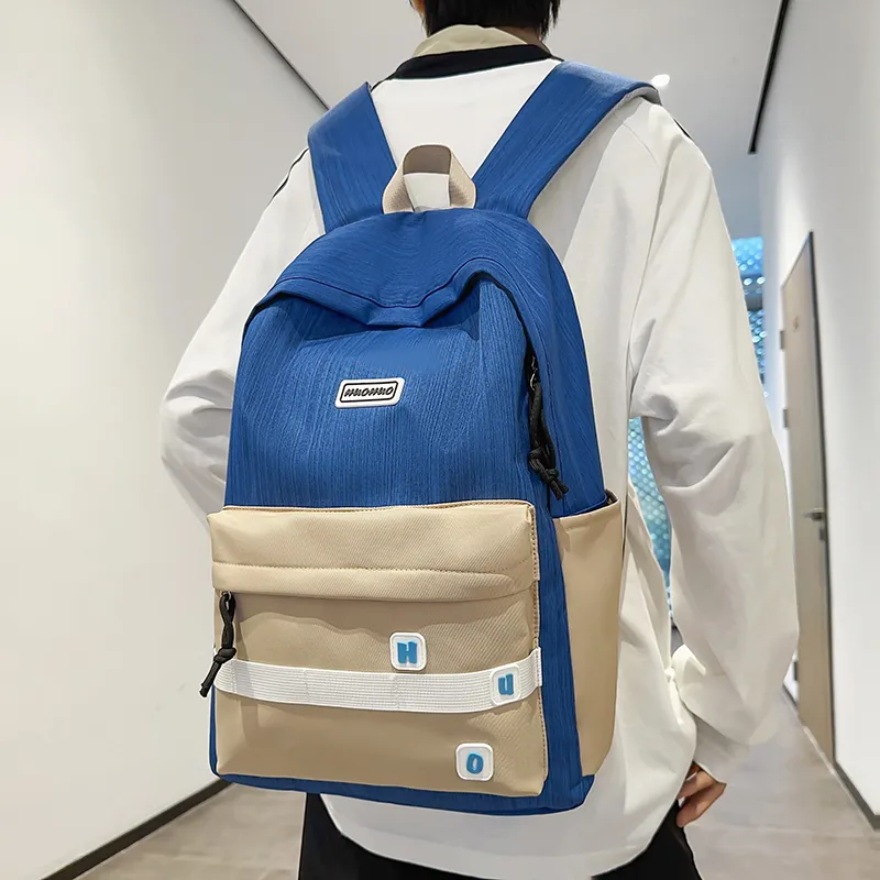 KAMLUI Nylon Backpack Regular Unisex White/Black/Orange Red/Red/Khaki-25