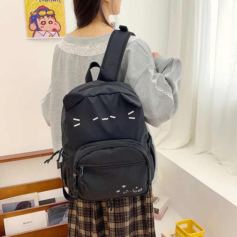 KAMLUI Nylon Fabric Backpack Women's Black/Yellow-2
