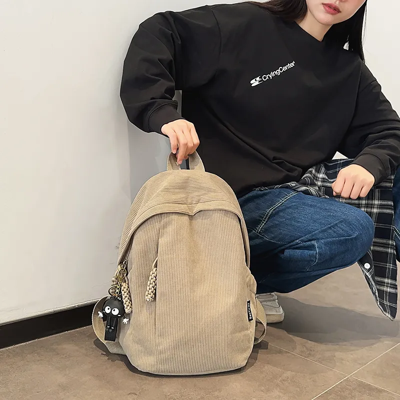 KAMLUI Corduroy Backpack Regular Women's Multicolor-20