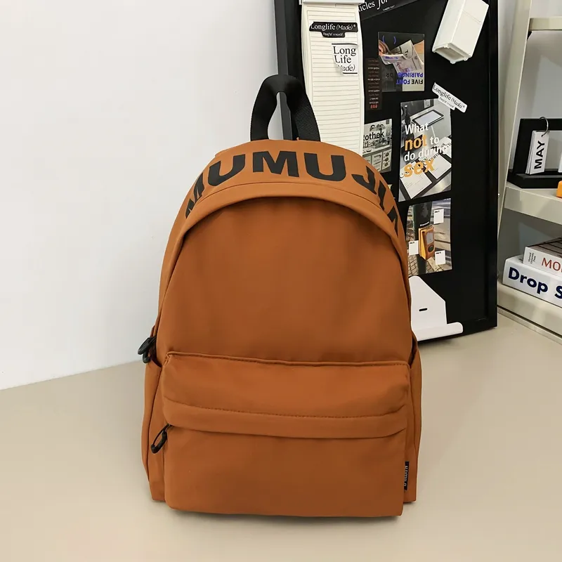 KAMLUI Nylon Fabric Backpacks Backpack Regular Unisex Green/Ecru/Black/Dark Brown/Purple-15