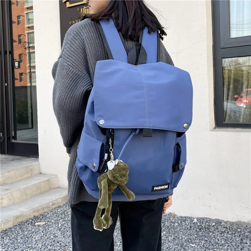 KAMLUI Oxford Backpacks Backpack Regular Unisex Gray/Black/Blue-18