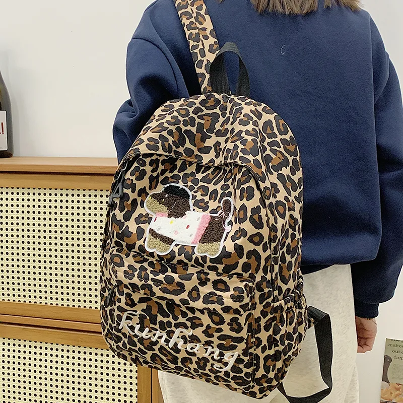 KAMLUI Nylon Backpack Unisex White/Black/Green/Brown-28