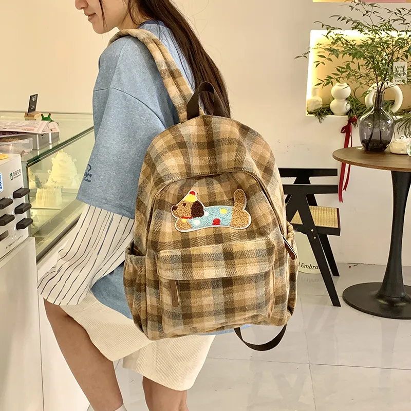 KAMLUI Fabric Backpack Regular Unisex Brown/Blue-1