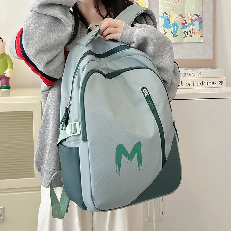 KAMLUI Polyester Backpack Regular Unisex Black/Jasper/Light Blue-9