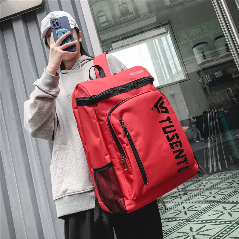 KAMLUI Oxford Backpack Regular Unisex Gray/Black/Red-19