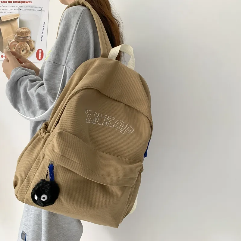 KAMLUI Nylon Backpack Unisex White/Black/Khaki/Blue-26