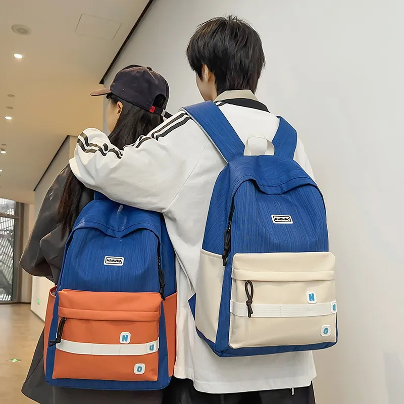 KAMLUI Nylon Backpack Regular Unisex White/Black/Orange Red/Red/Khaki-15