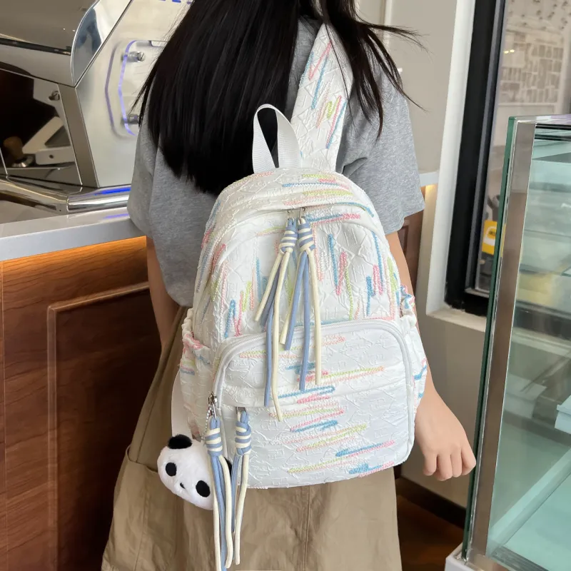 KAMLUI Nylon Fabric Backpacks Backpack Small Size Unisex Multicolor-7