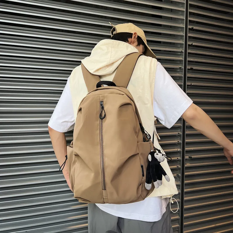 KAMLUI Nylon Backpack Regular Unisex Ecru/Black/Burgundy/Khaki-26