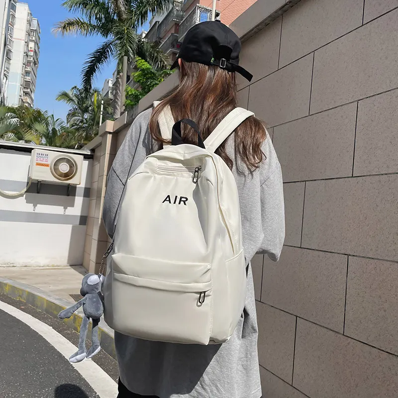 KAMLUI Nylon Backpack Regular Unisex White/Gray/Black/Red-4