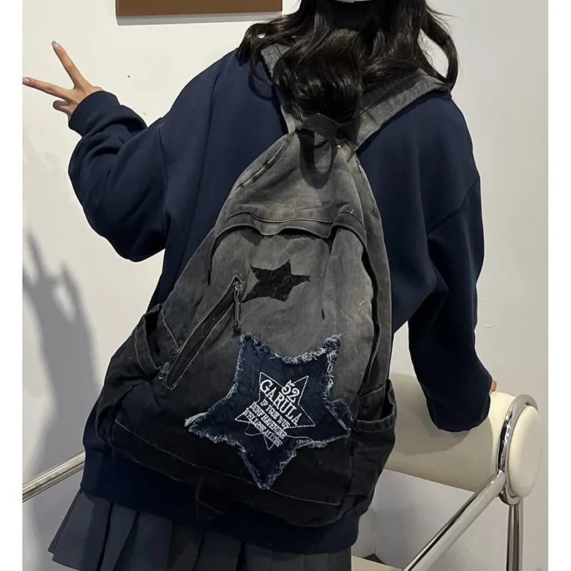 KAMLUI Denim Backpack Regular Unisex Multicolor-42