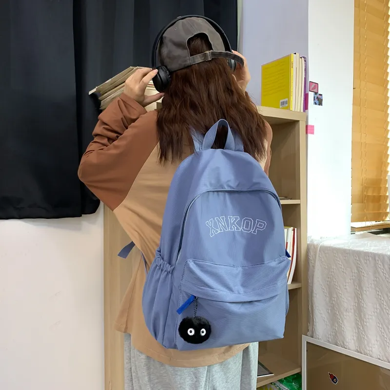 KAMLUI Nylon Backpack Unisex White/Black/Khaki/Blue-28