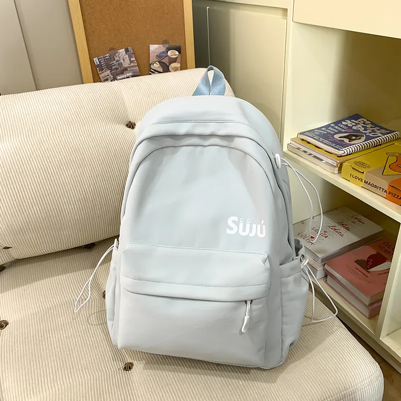 KAMLUI Nylon Backpack Women's Ecru/Black/Burgundy/Light Yellow/Light Brown/Light Blue-38
