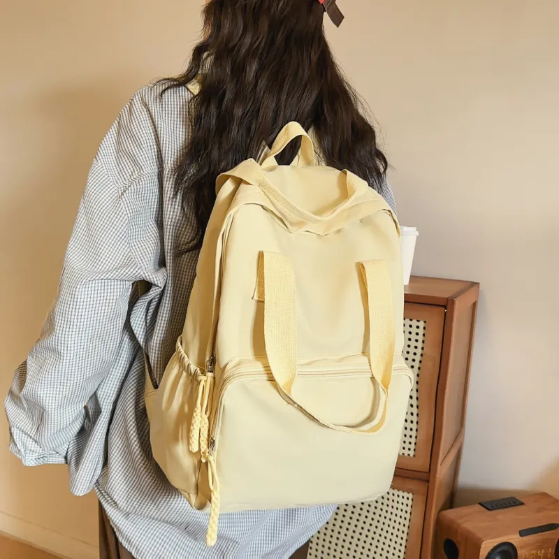 KAMLUI Nylon Fabric Backpack Laptop Bag Regular Unisex Multicolor-14