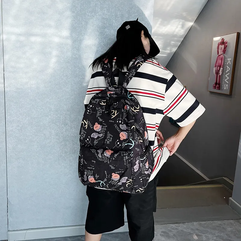 KAMLUI Nylon Backpack Laptop Bag Backpack Women's Multicolor-10