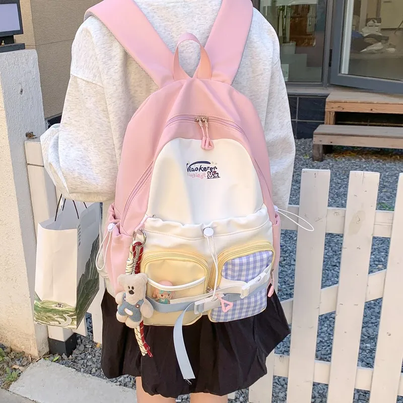 KAMLUI Composite Cloth Backpack Unisex Multicolor-2