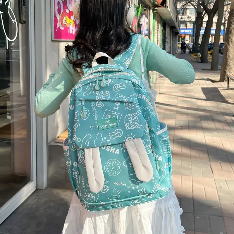 KAMLUI Nylon Backpack Unisex Multicolor-10