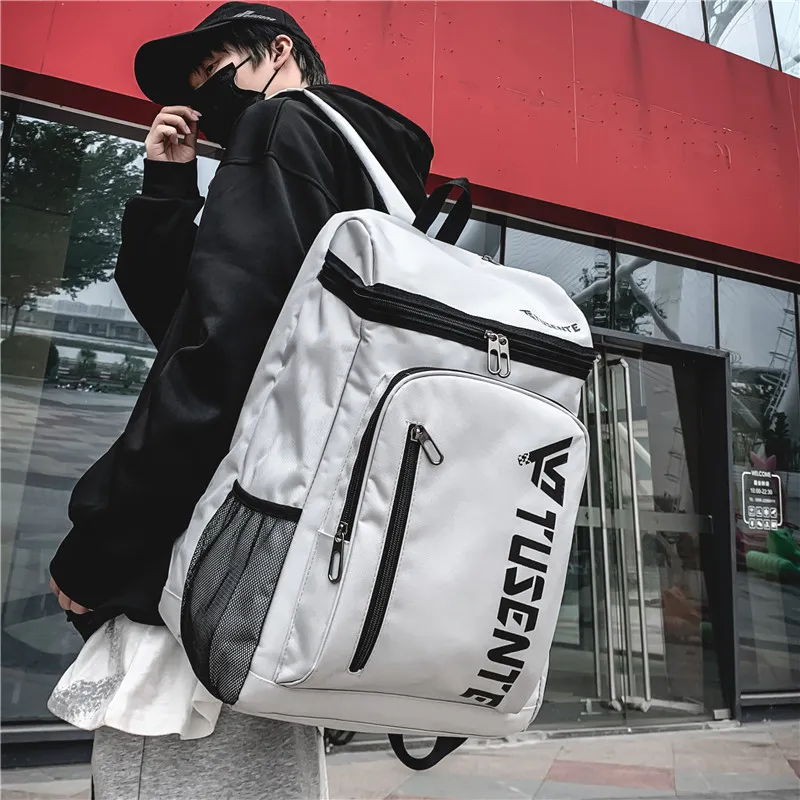 KAMLUI Oxford Backpack Regular Unisex Gray/Black/Red-5