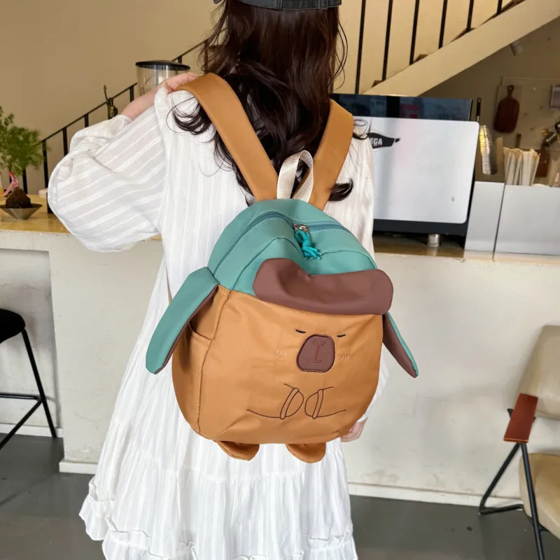 KAMLUI Oxford Backpack Regular Unisex White/Pink/Khaki-11