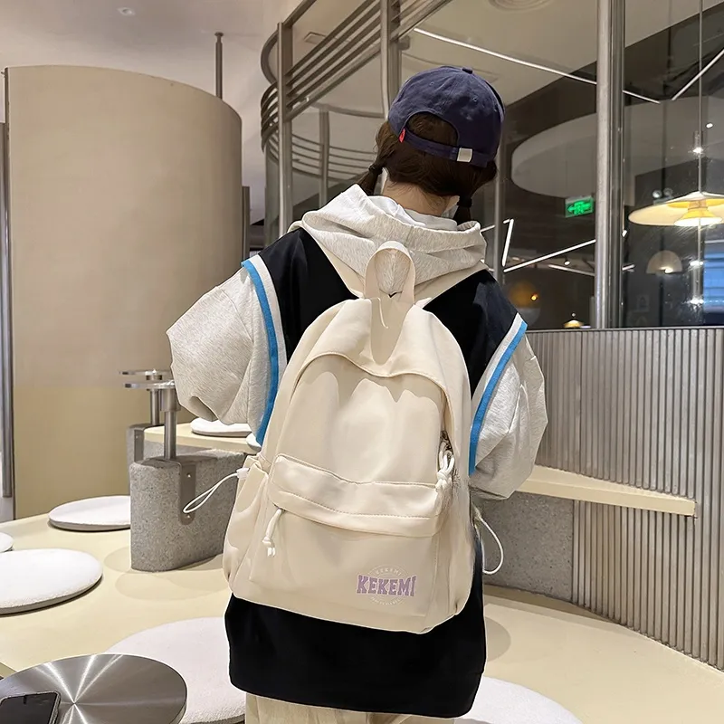 KAMLUI Nylon Backpack Regular Unisex White/Pink/Blue/Red/Black-2