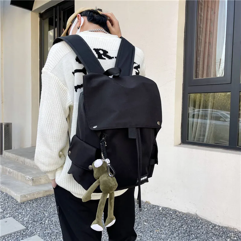 KAMLUI Oxford Backpacks Backpack Regular Unisex Gray/Black/Blue-12
