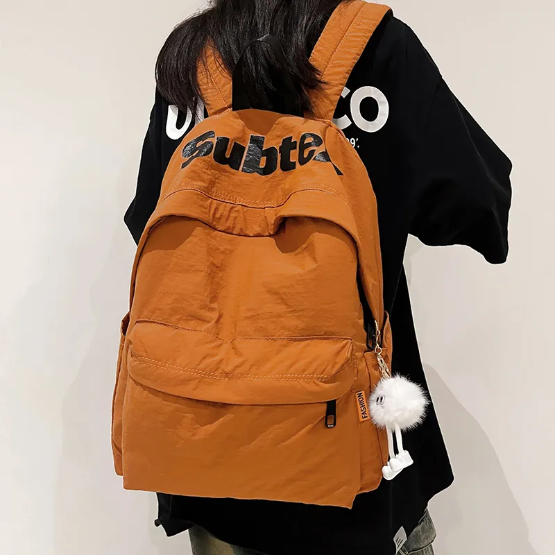 KAMLUI Nylon Fabric Backpacks Backpack Regular Unisex Black-19