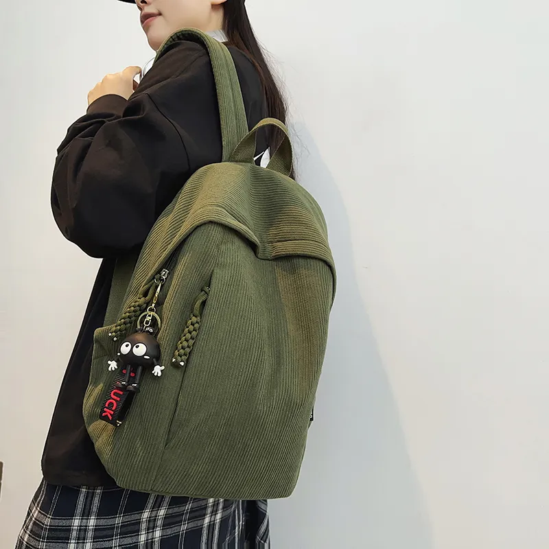 KAMLUI Corduroy Backpack Regular Women's Multicolor-25