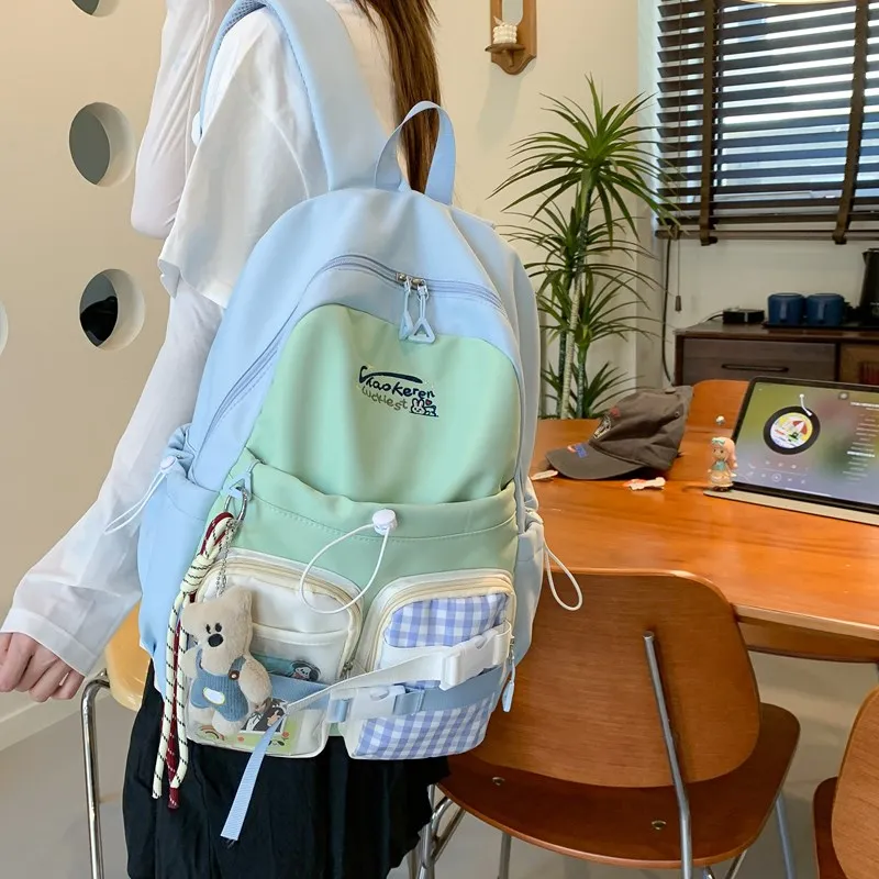KAMLUI Composite Cloth Backpack Unisex Multicolor-10