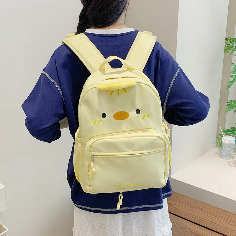 KAMLUI Nylon Fabric Backpack Women's Black/Yellow-9