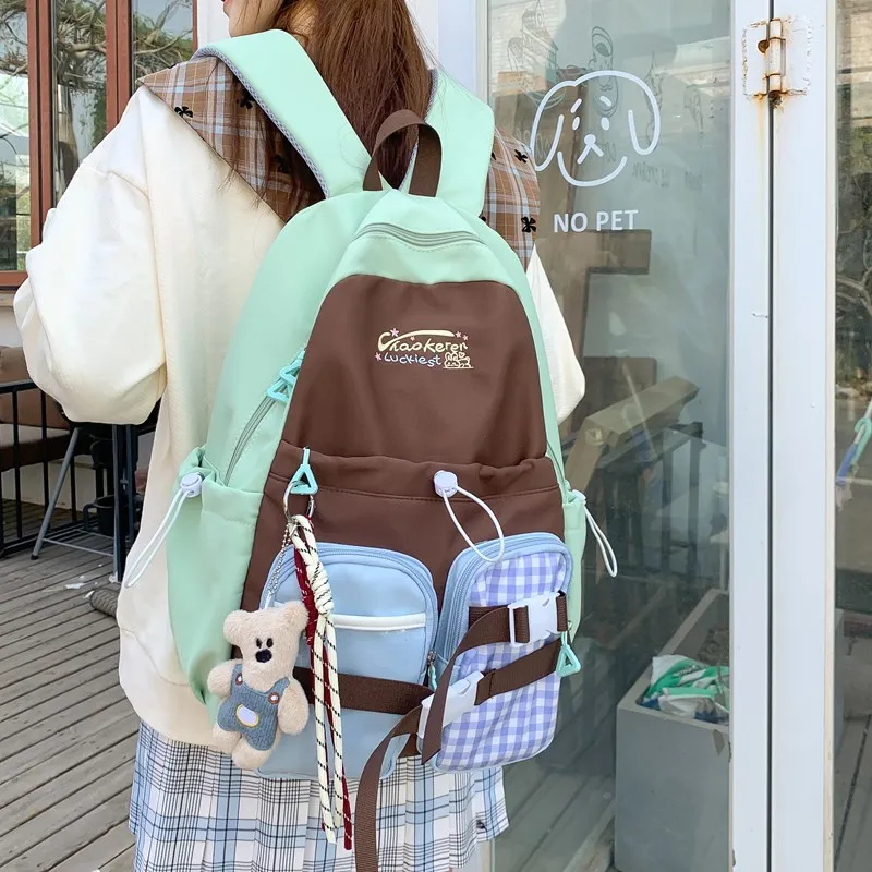 KAMLUI Composite Cloth Backpack Unisex Multicolor-18
