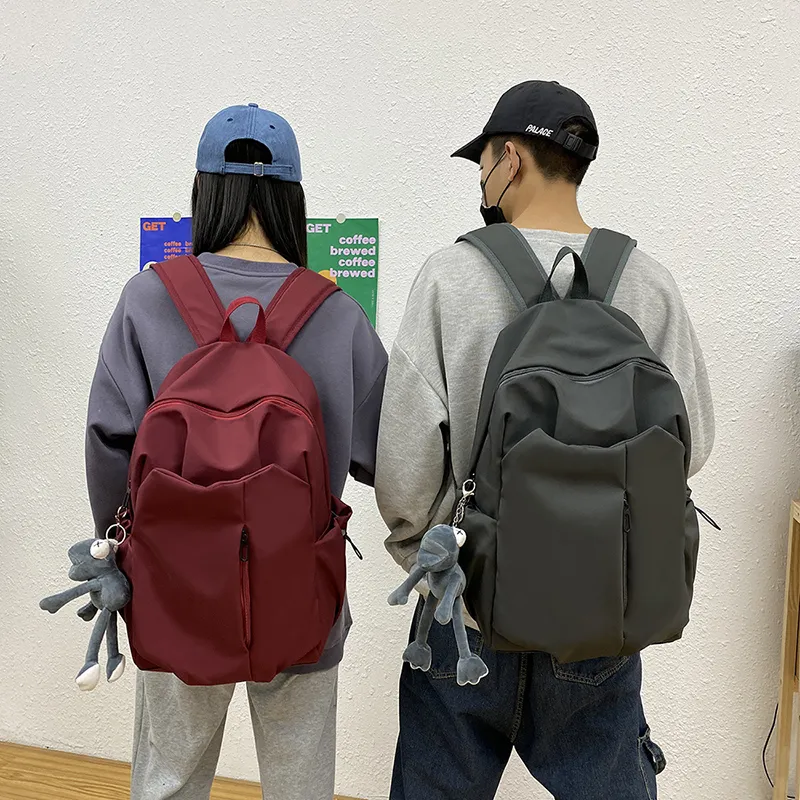 KAMLUI Nylon Backpack Unisex Ecru/Gray/Black/Burgundy-27