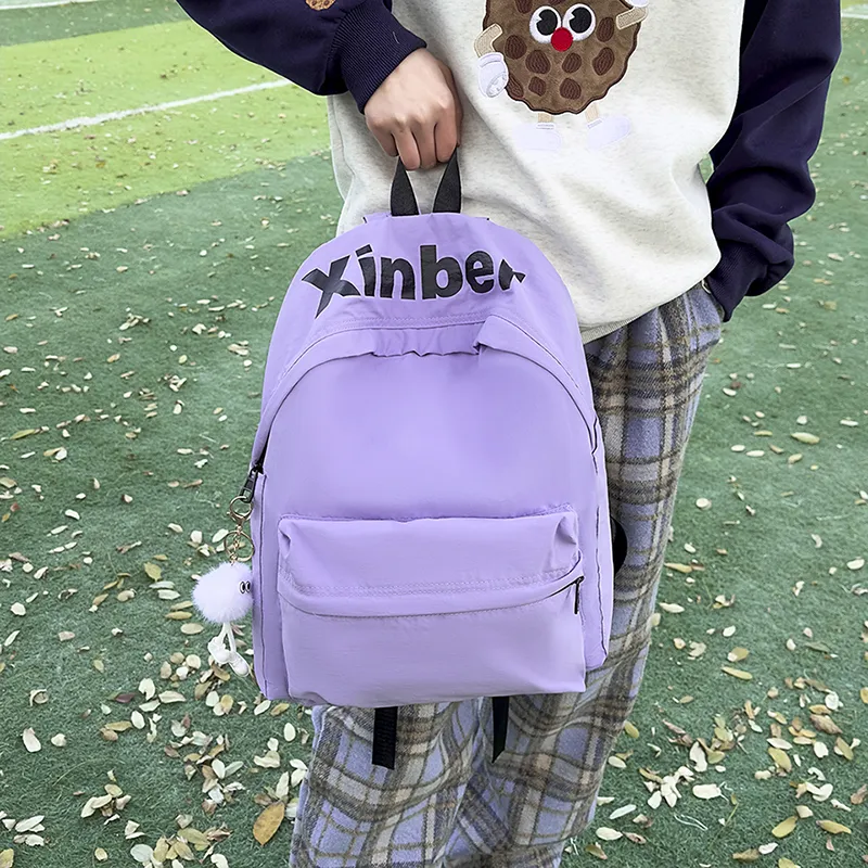 KAMLUI Nylon Backpack Regular Unisex Psilon White/Black/Purple/Orange/Green-19