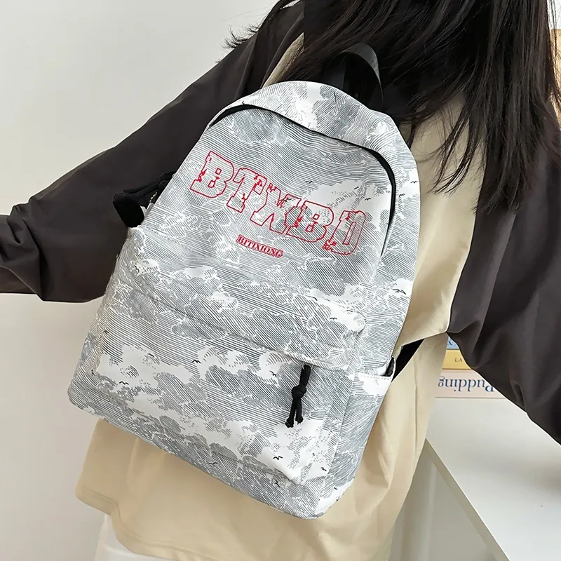 KAMLUI Nylon Backpack Regular Unisex Gray-4