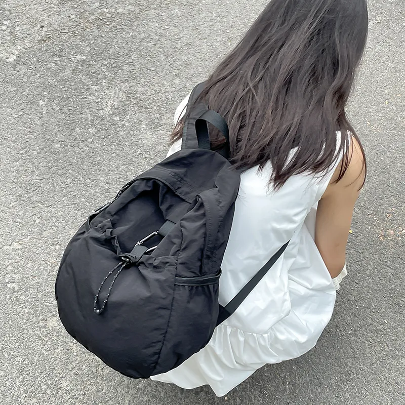 KAMLUI Washed Cloth Backpack Small Size Unisex Multicolor-21