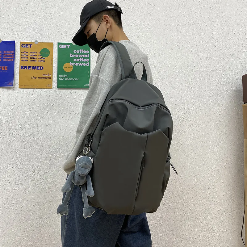 KAMLUI Nylon Backpack Unisex Ecru/Gray/Black/Burgundy-10