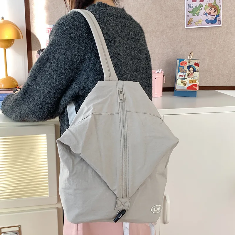 KAMLUI Nylon Fabric Backpack Regular Unisex Multicolor-4