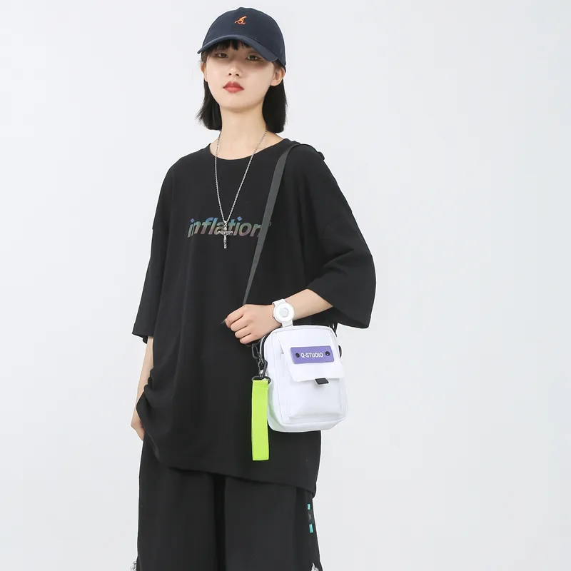 KAMLUI Nylon Shoulder Bag, Crossbody Bag Unisex White/Black/Khaki/Blue/Green-1