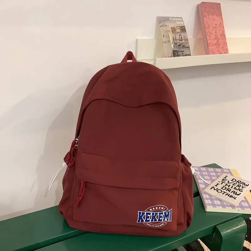 KAMLUI Nylon Backpack Regular Unisex White/Pink/Blue/Red/Black-11