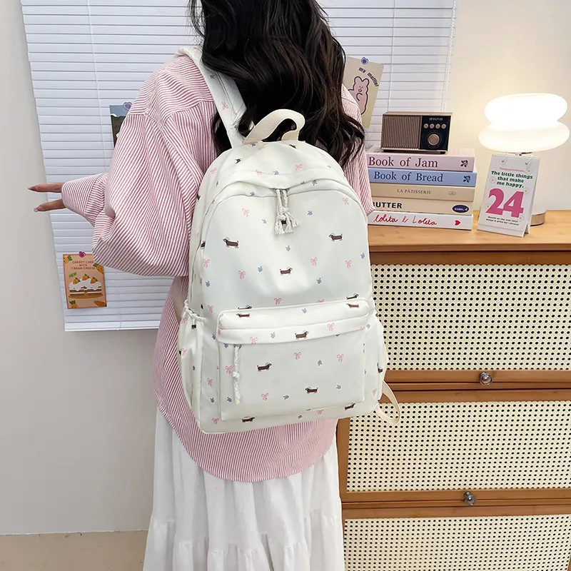 KAMLUI Nylon Backpack Regular Women's White-4