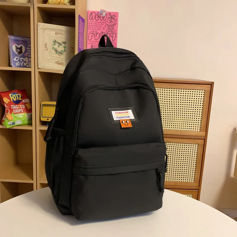 KAMLUI Nylon Backpacks Backpack Unisex Ecru/Black/Pink/Yellow/Blue-4