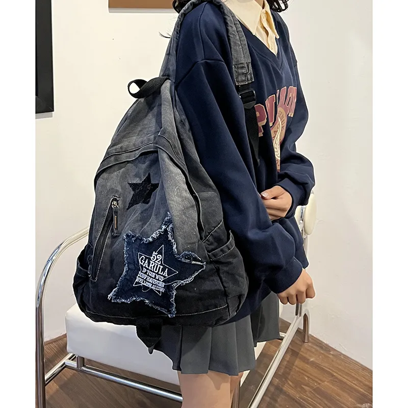 KAMLUI Denim Backpack Regular Unisex Multicolor-38
